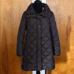 Brown winter puffer coat